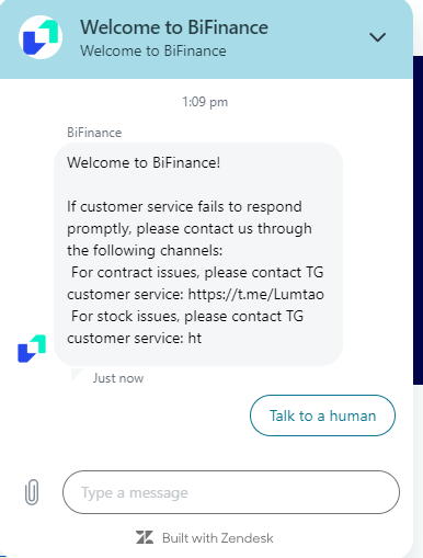 Bifinance Customer Support