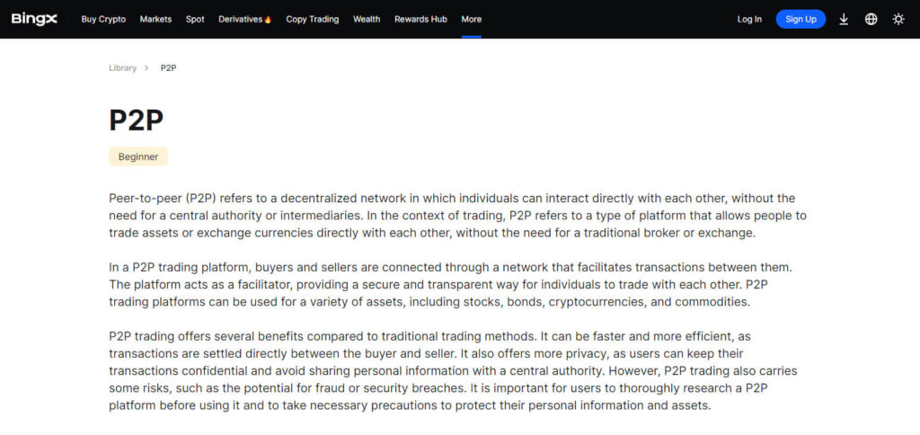 BingX P2P