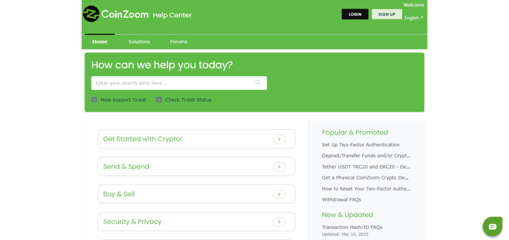 CoinZoom Customer Support