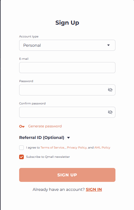 How to Start Trading on Qmall Sign Up