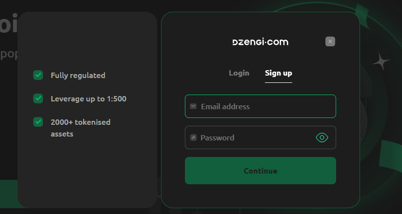 Sign Up and Verify Your Account How to Start Trading on Dzengi