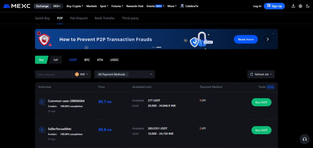 MEXC P2P
