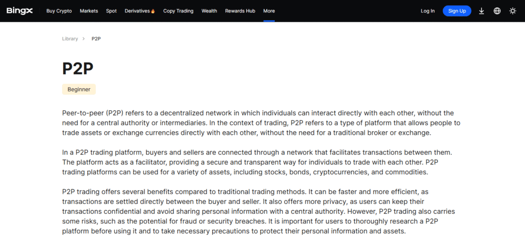 BingX P2P