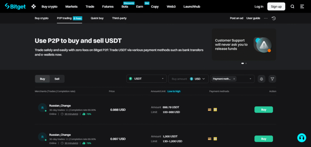 Bitget P2P