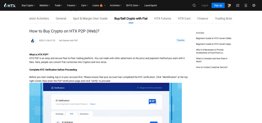 Huobi P2P (HTX P2P)