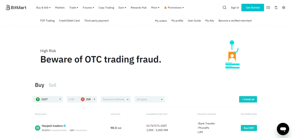 Bitmart P2P