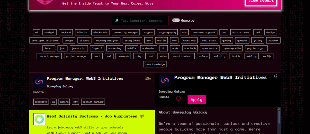 Awesome Web3 Jobs