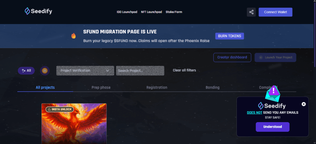 Seedify Fund (Launchpad/Incubator)