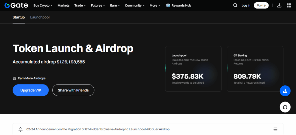 Gate.io (Startup / Launchpad)