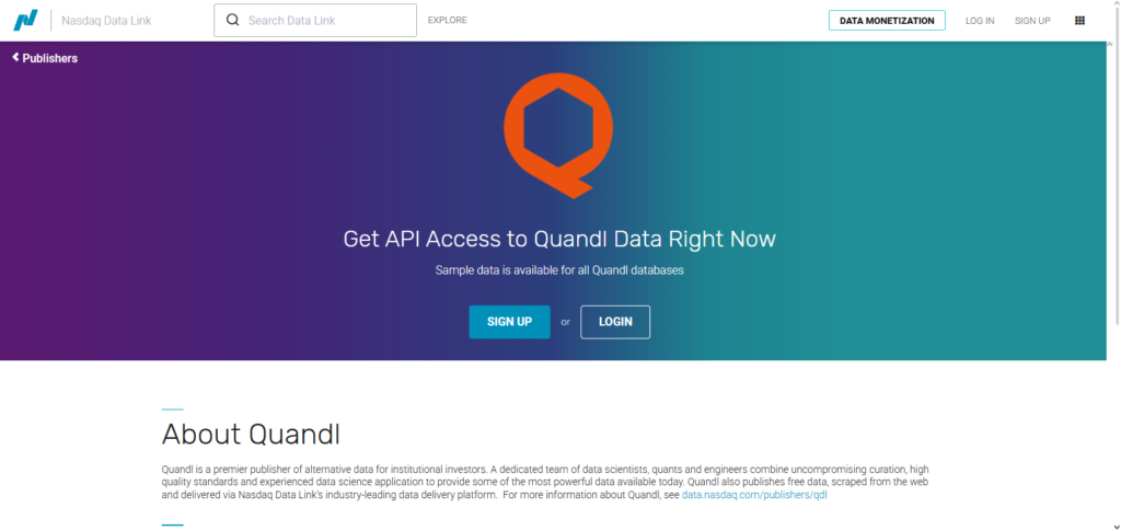 Nasdaq Data Link (Quandl)