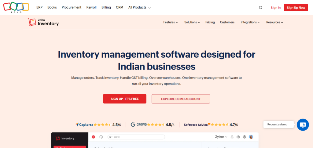 Zoho Inventory
