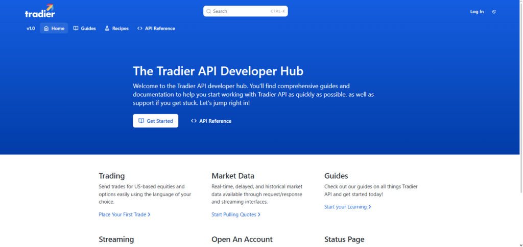 Tradier API