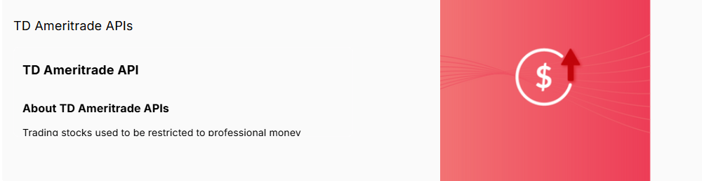 TD Ameritrade API